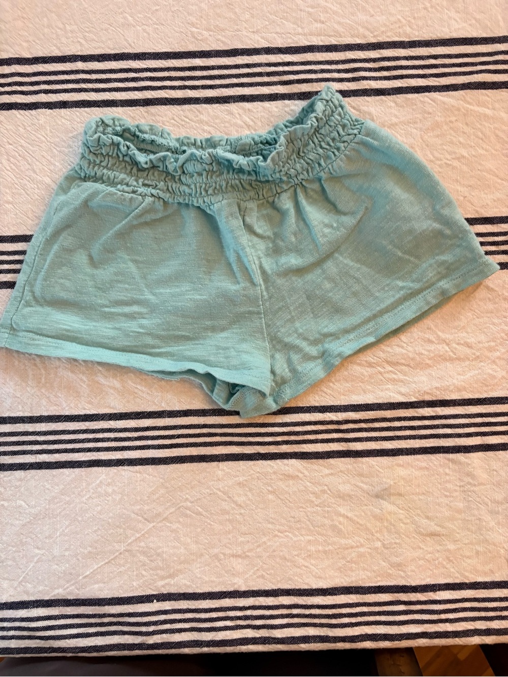 GAP Teal Ruffle-Waist Casual Shorts